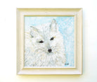 Arctic Fox Original Framed Wildlife Painting by Andi Lucas