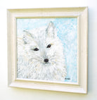 Arctic Fox Original Framed Wildlife Painting by Andi Lucas