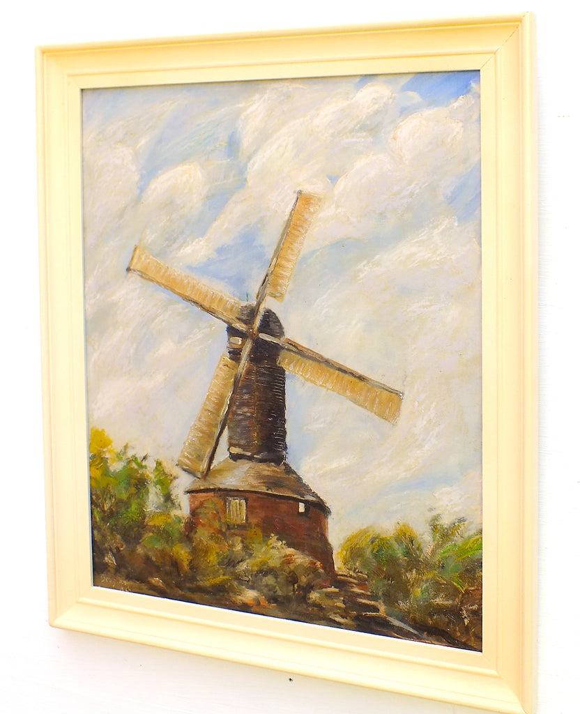 Windmill Oil Painting Old Mill Bell Hill Billericay Signed Framed