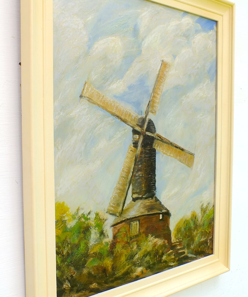 Windmill Oil Painting Old Mill Bell Hill Billericay Signed Framed