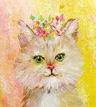 Cute Cat Original Framed Painting by Andi Lucas