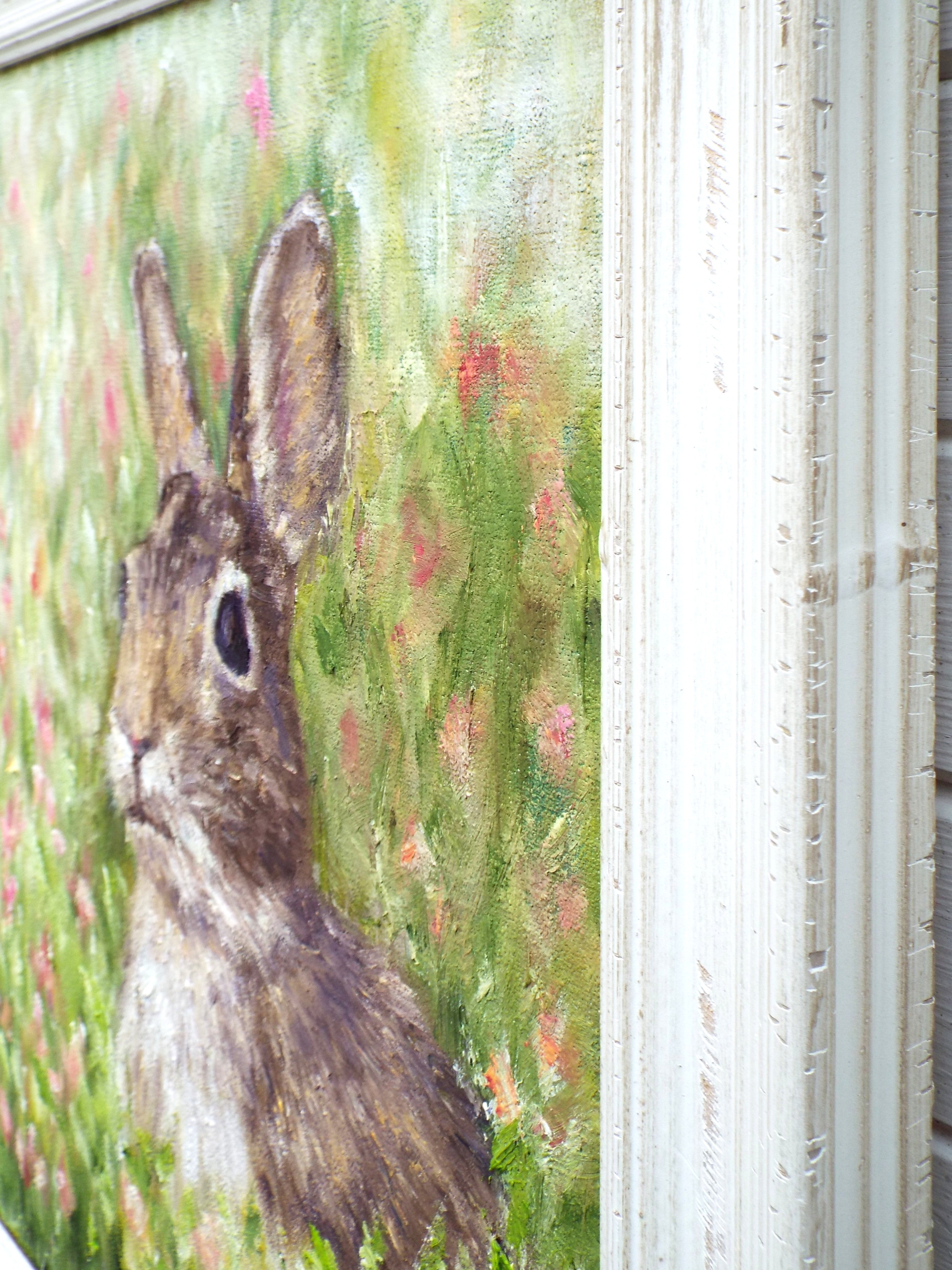 Hare Original Framed Wildlife Painting by Andi Lucas