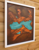 Original Abstract Painting James Lucas, Mineral Deposits, Framed