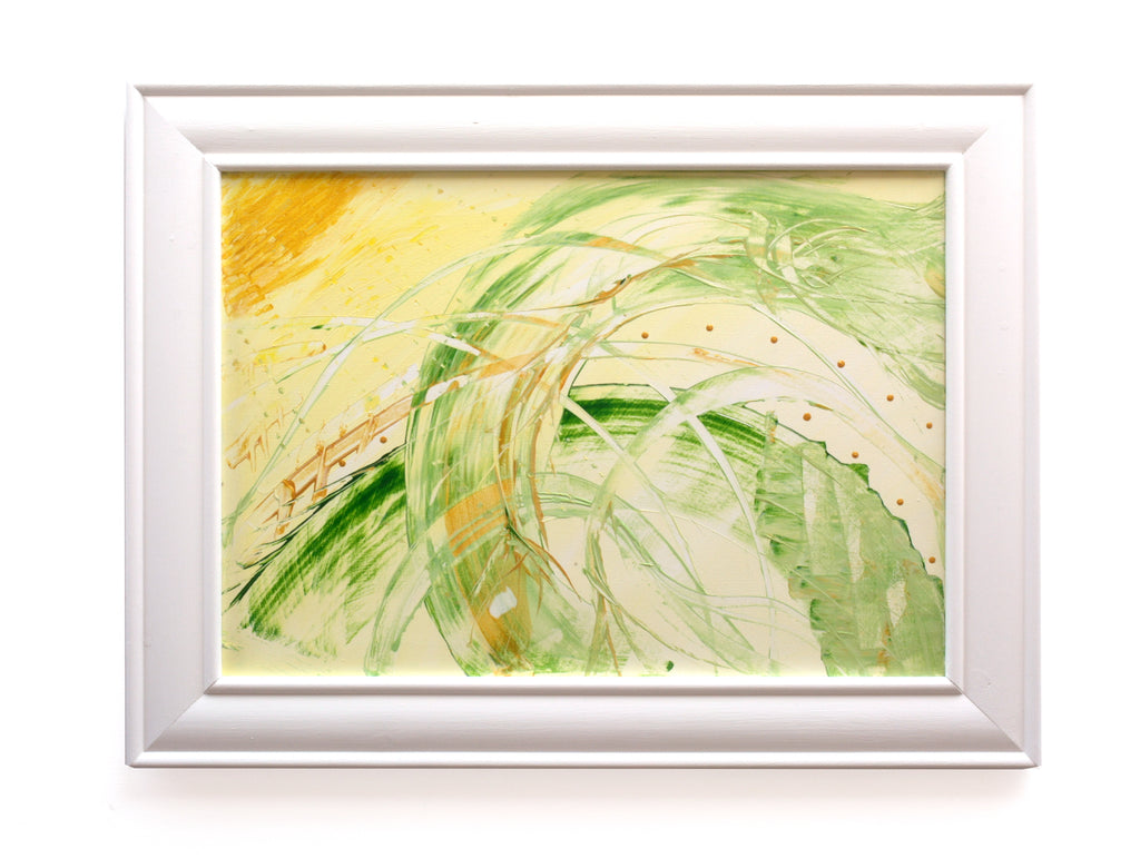 Original Painting James Lucas, Green Wave Abstract