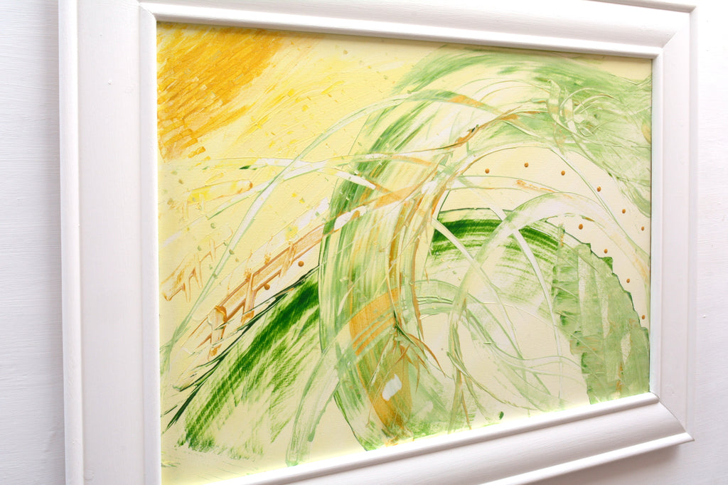 Original Painting James Lucas, Green Wave Abstract