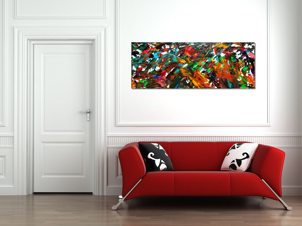 Original Painting James Lucas, Tropical Splashes Abstract