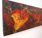 Original Painting James Lucas, Red Thunder Abstract