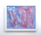 Stars and Stripes Abstract Framed Painting