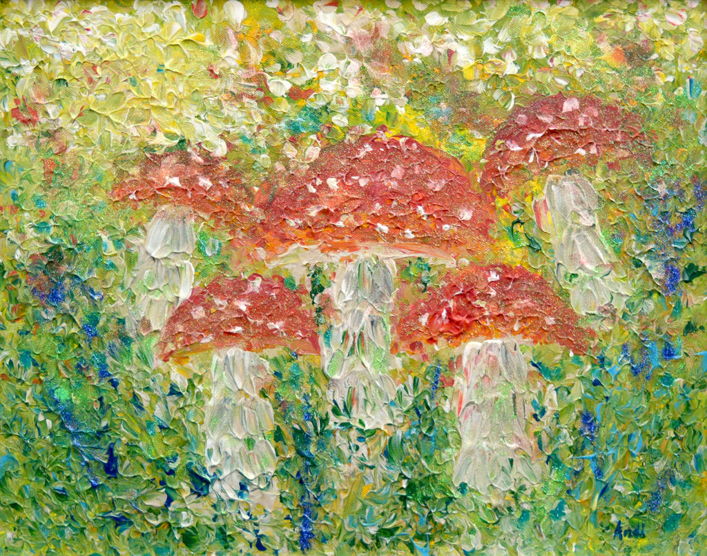 Magic Mushrooms Original framed Painting