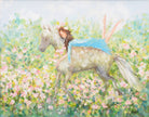 Girl and Pony Painting Cute Animal Fantasy Art