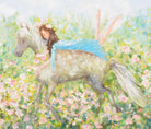 Girl and Pony Painting Cute Animal Fantasy Art