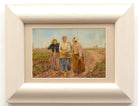 French Farmhouse 19th Century Antique Figurative Painting