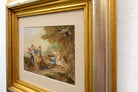 Children Playing French 19th Century Antique Figurative Painting