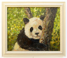 Baby Panda Portrait Painting Original Acrylic Wildlife Painting Signed Framed