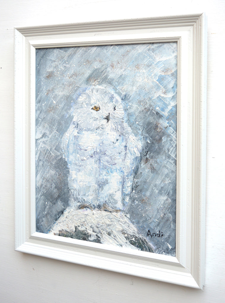 Snowy Owl Painting Bird Art Framed Wildlife Andi Lucas