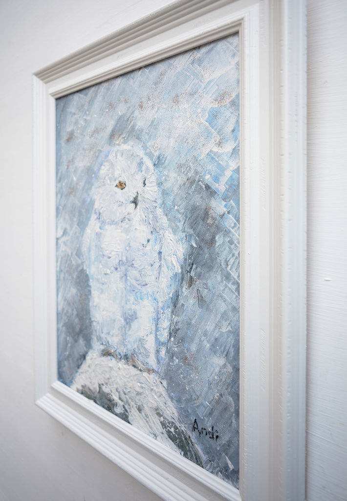 Snowy Owl Painting Bird Art Framed Wildlife Andi Lucas