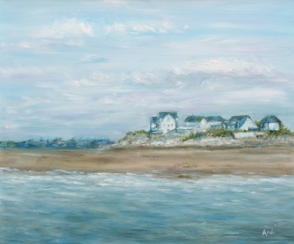 Port Bail Beach Seascape Oil Painting by Andi Lucas