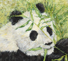 Panda Portrait Painting Original Acrylic Wildlife Painting Signed Framed