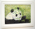 Panda Portrait Painting Original Acrylic Wildlife Painting Signed Framed