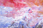 Large Abstract Mountain Landscape Painting Purple Mountains Original by Andi Lucas