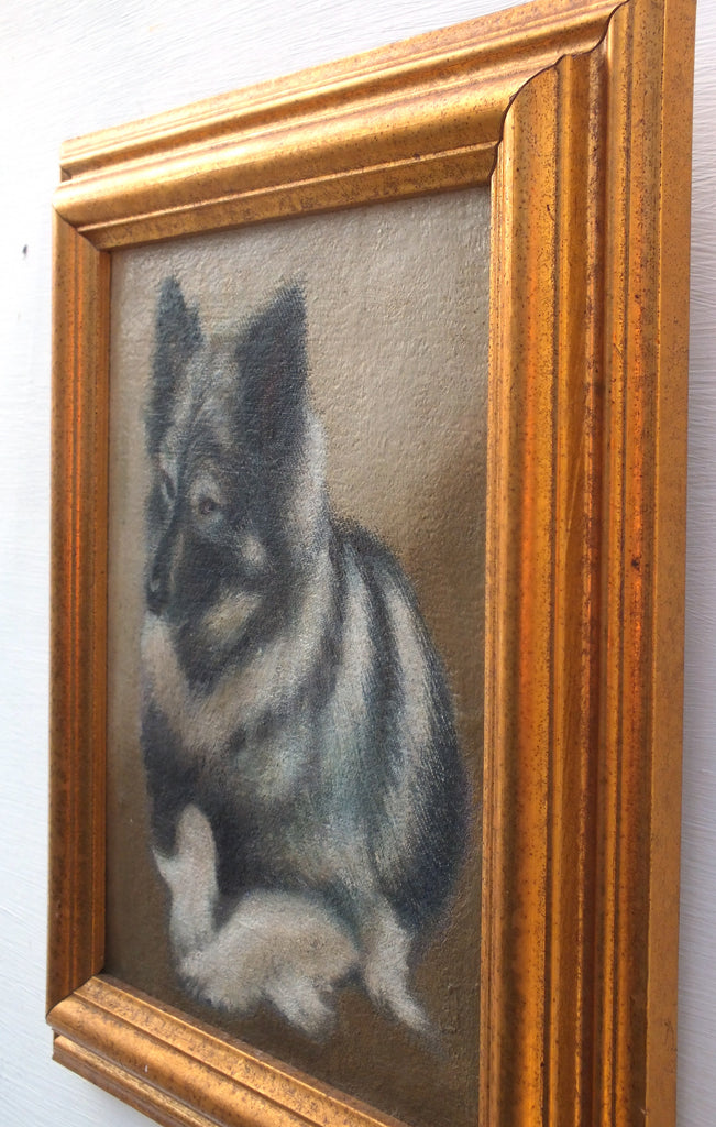 German Shepherd Painting Original Oil