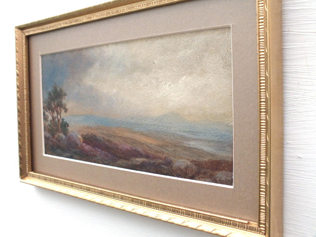 Northumberland Moors English Country Miniature Landscape Oil Painting