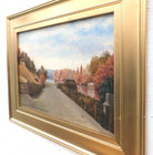 English Country Landscape Antique Oil Painting Shooters Hill Pangbourne River Thames Signed Framed Original