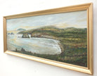 English Coastal Landscape Pentreath Beach Cornwall Oil Painting  Framed