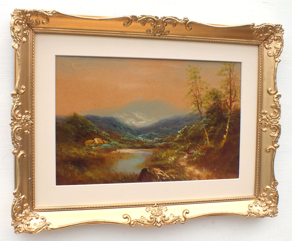 Cumbria Mountain Landscape Oil Painting Framed