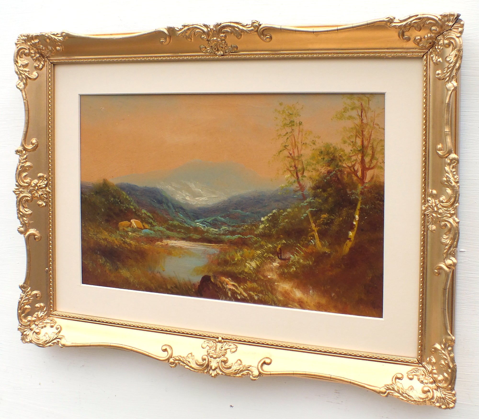 Cumbria Mountain Landscape Oil Painting Framed – GalleryThane