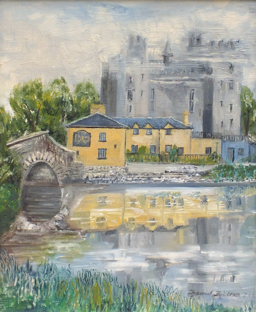 Bunratty Castle Irish Landscape Vintage Oil Painting Signed Framed