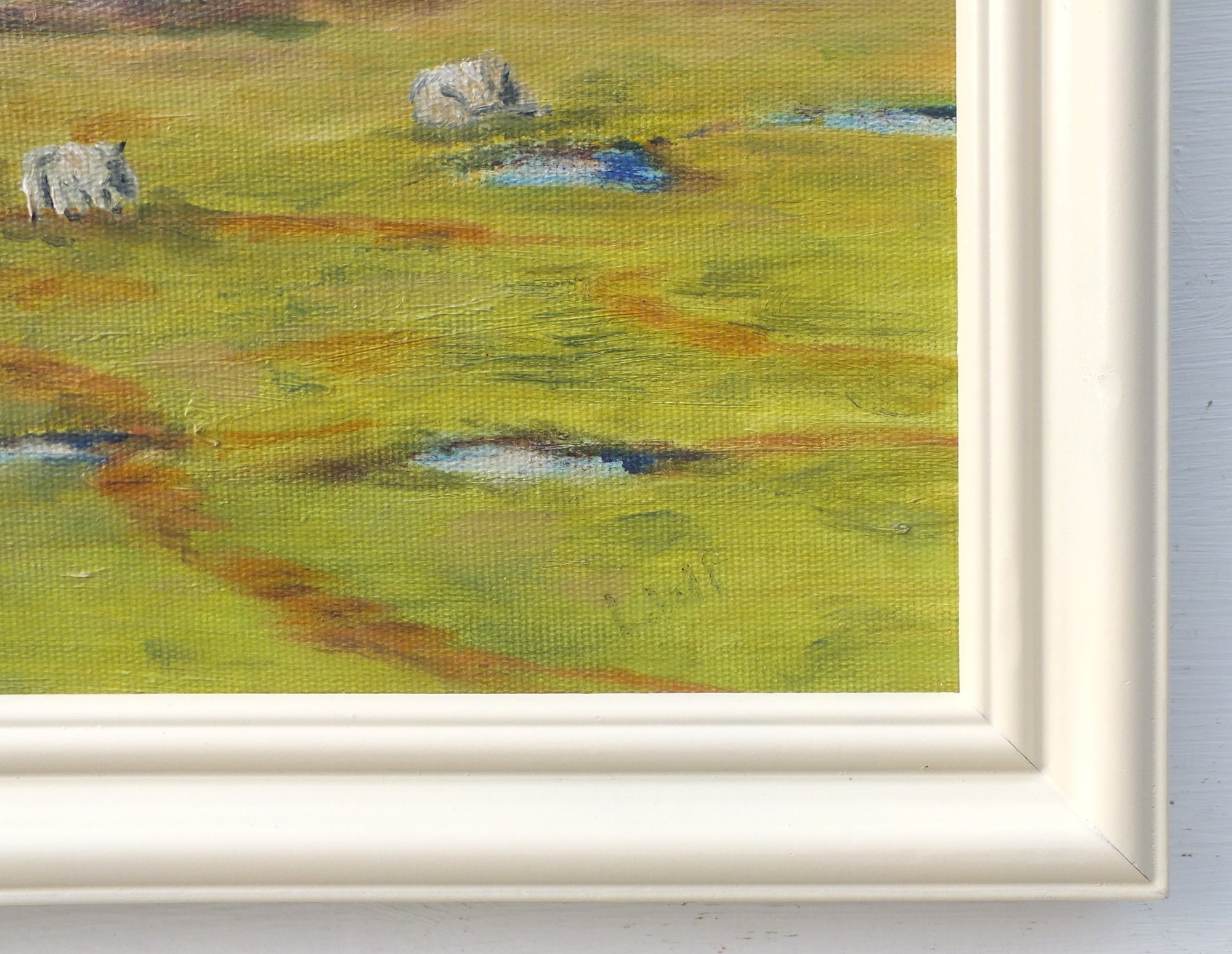 Cumbria Landscape Sheep Farming Oil Painting