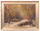 English Landscape Exmoor Oil Painting Horner Wood Forest Scene Signed Framed