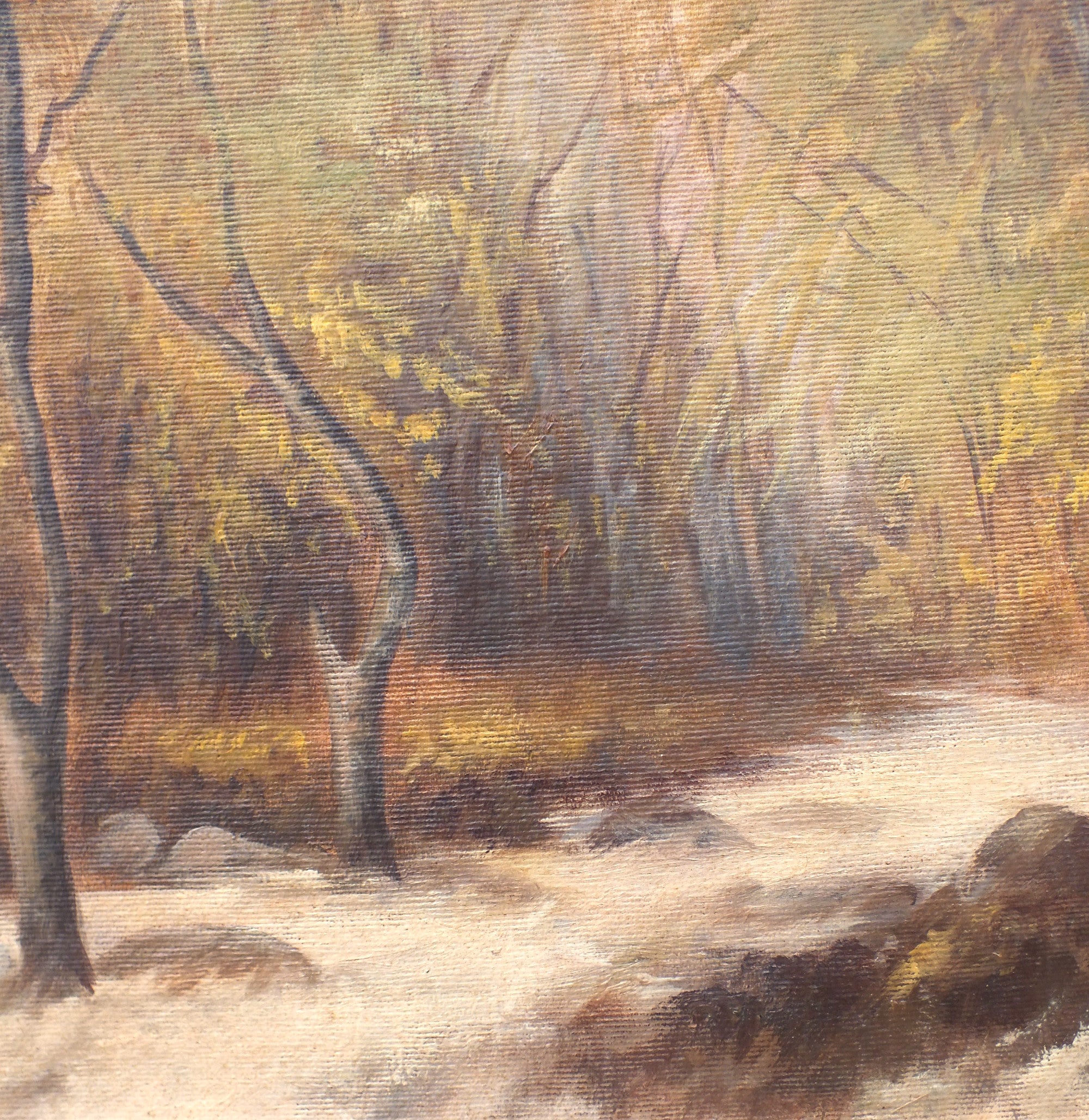 English Landscape Exmoor Oil Painting Horner Wood Forest Scene Signed Framed