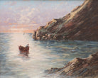 Nautical Seascape Oil Painting Cornwall Coastal Sunset