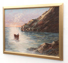 Nautical Seascape Oil Painting Cornwall Coastal Sunset