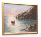 Nautical Seascape Oil Painting Cornwall Coastal Sunset