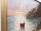 Nautical Seascape Oil Painting Cornwall Coastal Sunset