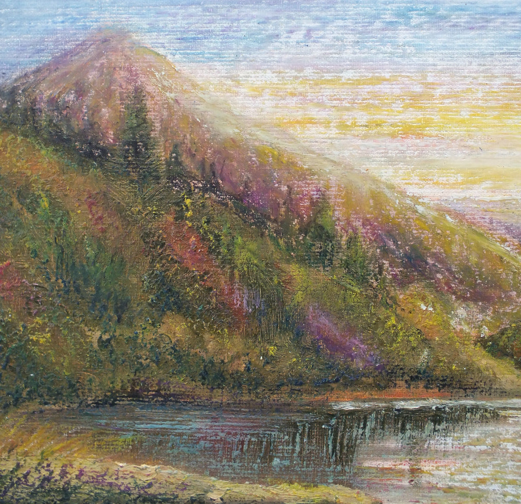 Scottish Landscape Sunset Oil Painting Loch Awe Argyll