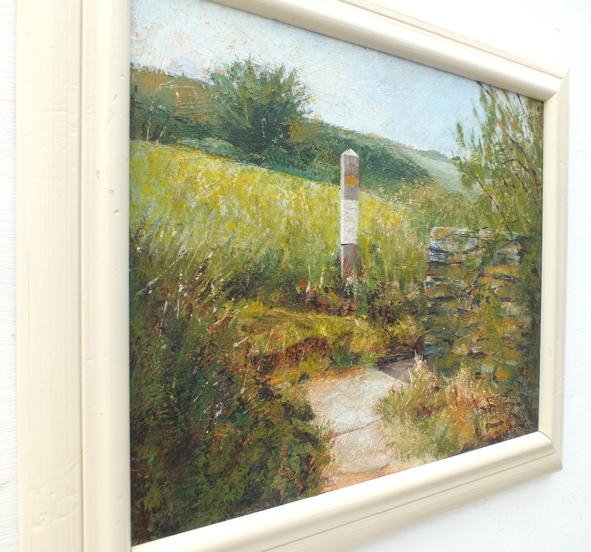 English Landscape Framed Oil Painting Somerset Country path
