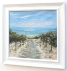 Path to the Sea Painting Beach painting Normandy France Coastal Art