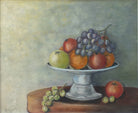 Still Life Oil Painting Signed Framed Grapes Oranges