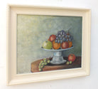 Still Life Oil Painting Signed Framed Grapes Oranges