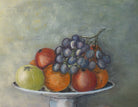 Still Life Oil Painting Signed Framed Grapes Oranges