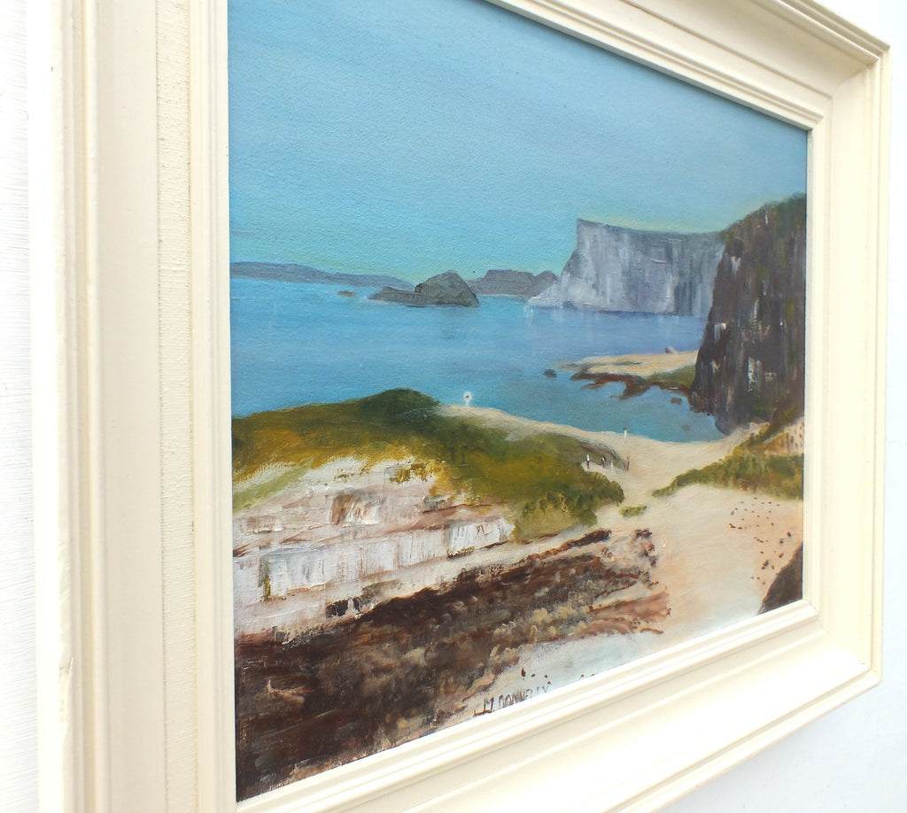 Mid Century Coastal Painting Ballintoy Northern Ireland Signed Framed