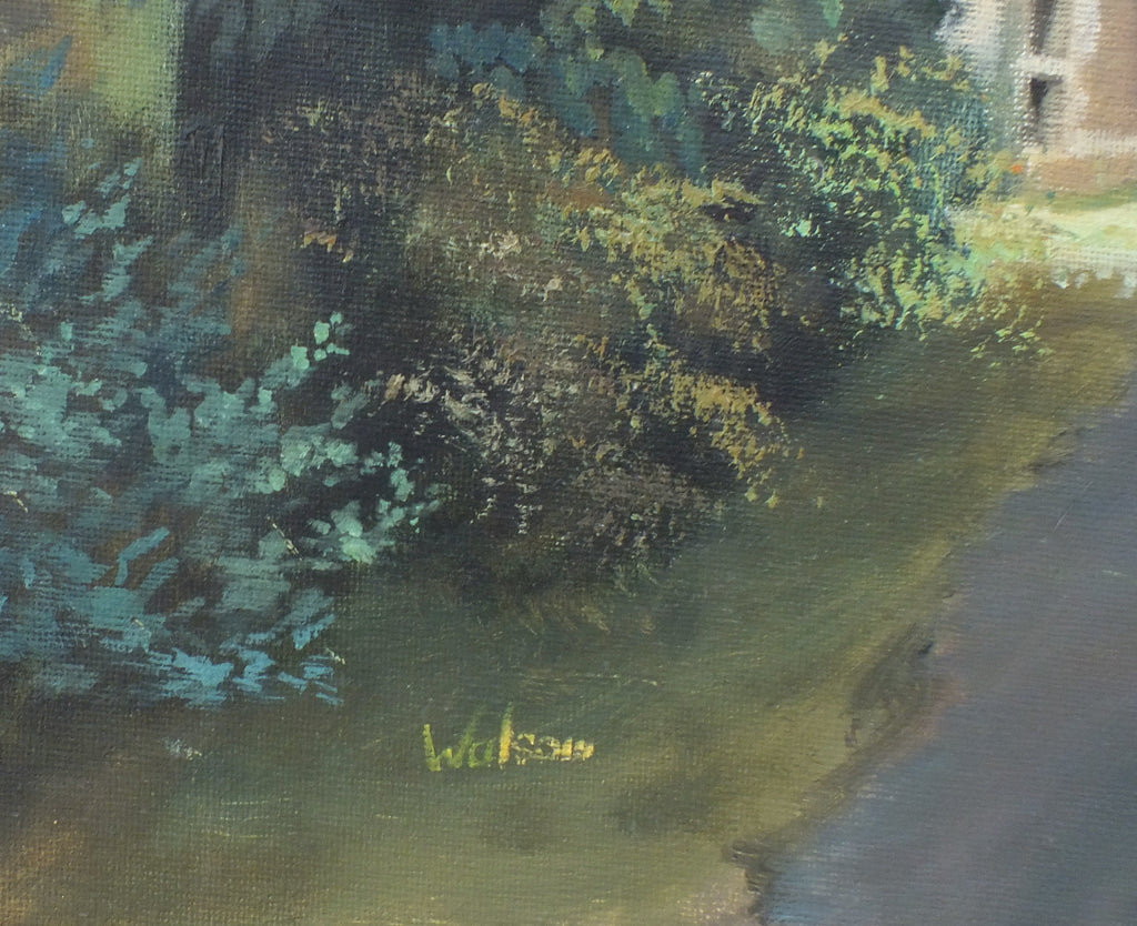 Mid-Century English Landscape Oil Painting Ranksborough Hall Rutland