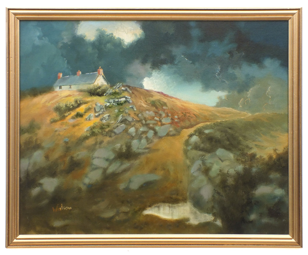 Mid-Century English Landscape Oil Painting Derbyshire Dales