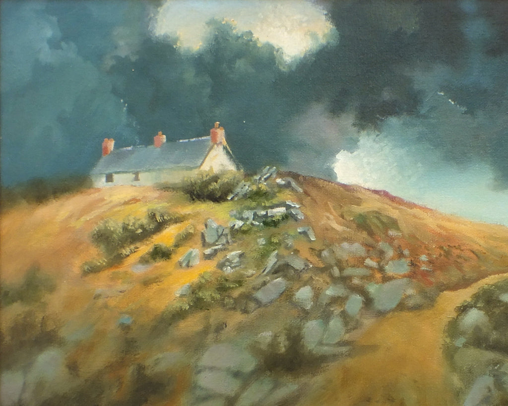 Mid-Century English Landscape Oil Painting Derbyshire Dales