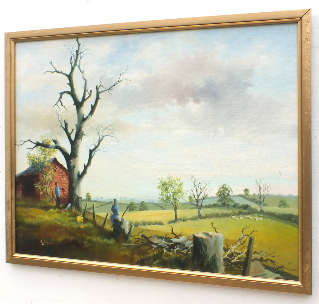MidCentury English Landscape Oil Painting Leicestershire GalleryThane