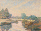English Country Landscape River Cam Oil Painting Shelford Suffolk - GalleryThane.com